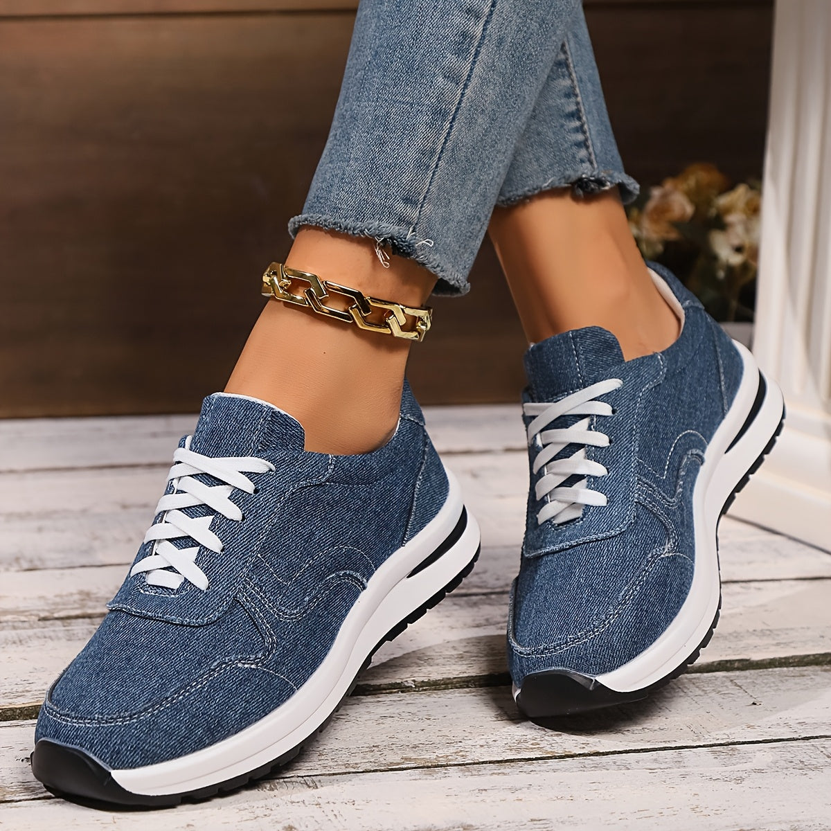 Laure™ | Baskets orthopédiques en jean