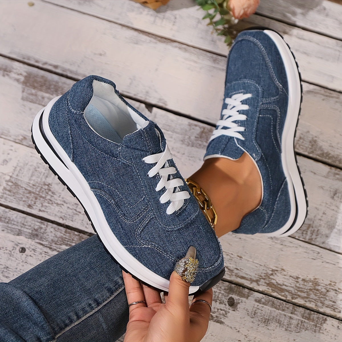Laure™ | Baskets orthopédiques en jean