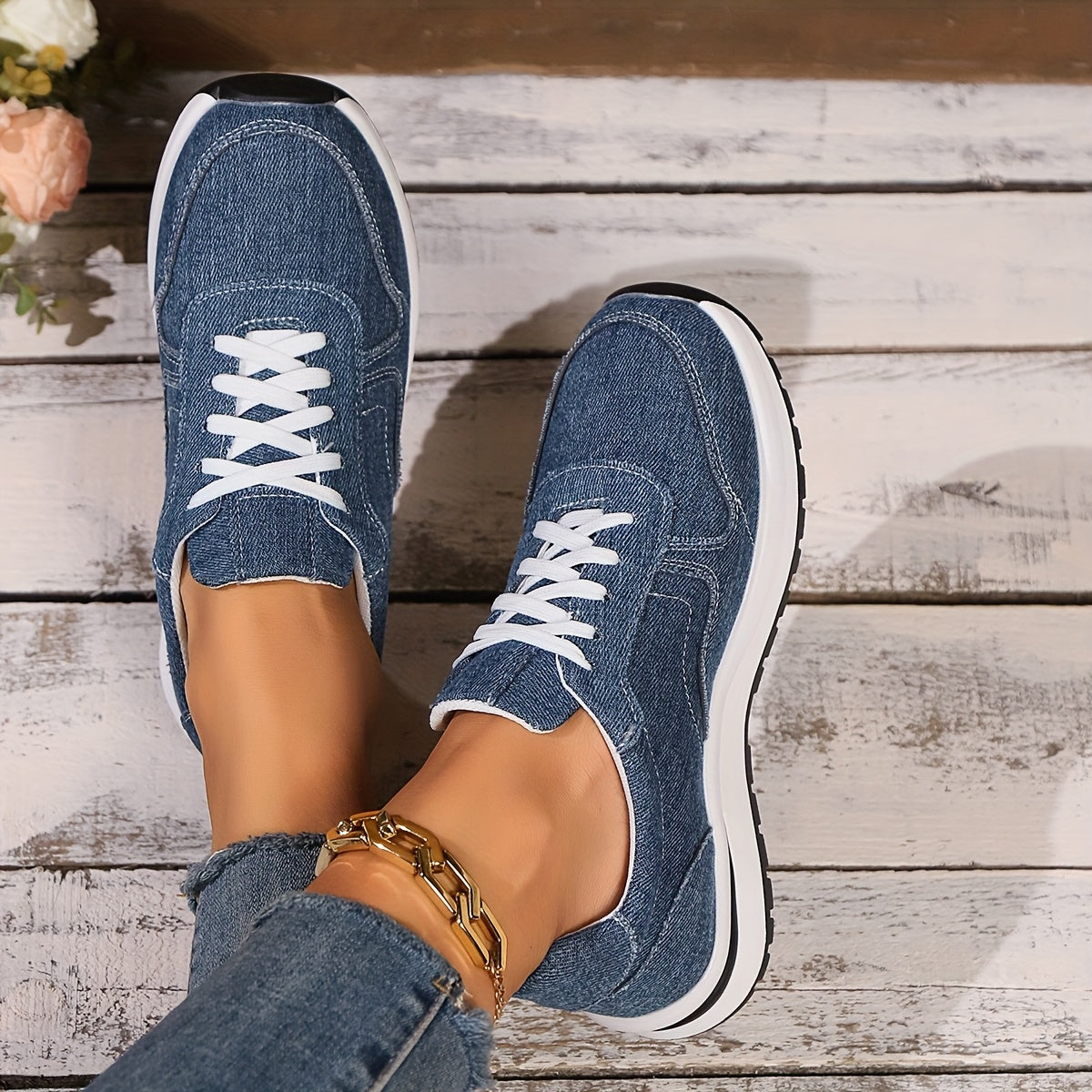 Laure™ | Baskets orthopédiques en jean