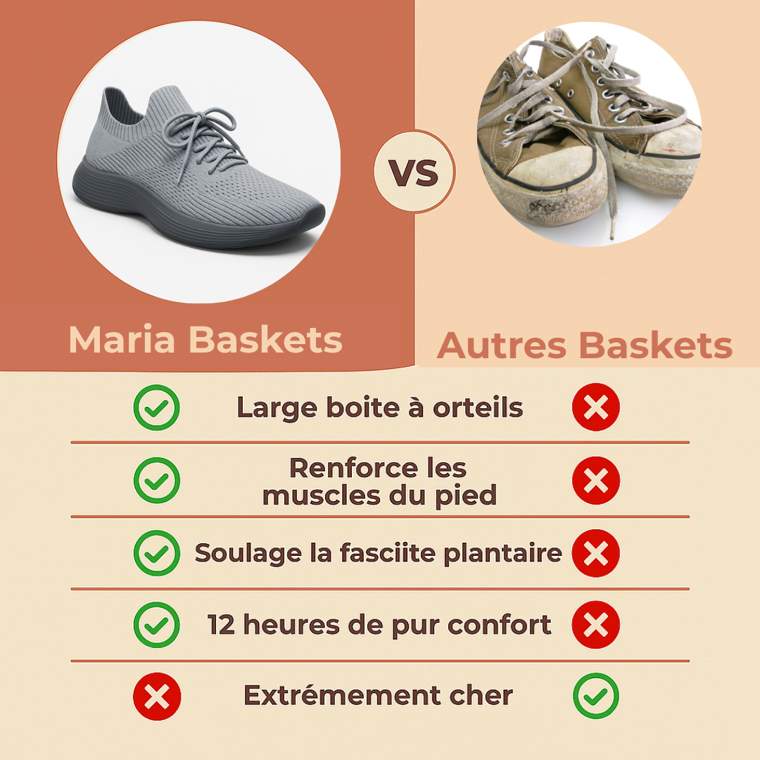 Marie I Baskets orthopédiques confortables pour femmes